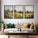 Sheep Wall Art, Countryside Print, Animal Wall Art, Canvas Print, Wall Art, 3 Piece Wall Art, Gifts For Grandma, Farmhouse Wall Decor