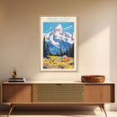 Grand Teton National Park Wyoming Travel Art, National Park Print, Minimalist Travel Art, Midcentury Modern Style Landscape Painting
