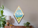 Denali National Park Travel Poster Canvas Texture Print, Travel Decor Art, Midcentury Modern Retro Decor Alaska Travel Art