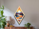 Gates of the Arctic National Park Diamond Shaped Travel Poster Canvas Art Print, Canvas Wall Art, Travel Gift, Alaska Travel Art