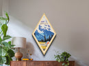 Grand Teton National Park Diamond Shaped Travel Poster Canvas Art Print, Canvas Wall Art, Travel Gift, Wyoming Travel Art