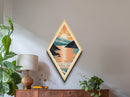 Kenai Fjords National Park Diamond Shaped Travel Poster Canvas Art Print, Canvas Wall Art, Travel Gift, Alaska Travel Art