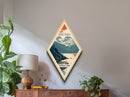 Kenai Fjords National Park Travel Poster Wall Art Texture Print, Travel Decor Art, Midcentury Modern Retro Decor Alaska Travel Art