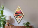 Lassen Volcanic National Park Travel Poster Canvas Texture Print, Travel Decor Art, Midcentury Modern Retro Decor California Travel Art
