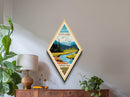Retro Mount Rainier National Park Adventure Poster Canvas Texture Print, Travel Decor Artwork, Midcentury Modern Decor Washington Travel Art