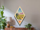 Saguaro National Park Travel Poster Canvas Texture Print, Travel Decor Art, Midcentury Modern Retro Decor Arizona Travel Art