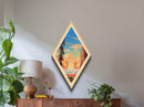 Sequoia National Park Diamond Shaped Travel Poster Canvas Art Print, Canvas Wall Art, Travel Gift, California Travel Art