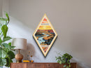 Theodore Roosevelt National Park Diamond Shaped Travel Poster Canvas Art Print, Canvas Wall Art, Travel Gift, North Dakota Travel Art