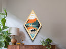 Voyageurs National Park Diamond Formed Adventure Poster Wall Art Art Print, Canvas Wall Art, Travel Gift, Minnesota Travel Art