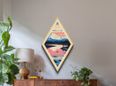 Wrangell-St. Elias National Park Diamond Shaped Adventure Poster Wall Art Art Print, Canvas Wall Art, Travel Gift, Alaska Travel Art