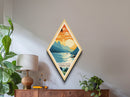 American Samoa National Park Diamond Shaped Travel Poster Canvas Art Print, Canvas Wall Art, Travel Gift, American Samoa Travel Art