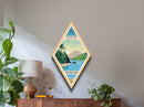 American Samoa National Park Diamond Shaped Travel Poster Wall Art Art Print, Canvas Wall Art, Travel Present, American Samoa Travel Art