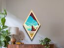 Arches National Park Diamond Shaped Travel Poster Canvas Art Print, Canvas Wall Art, Travel Gift, Utah Travel Art