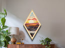 Badlands National Park Diamond Shaped Travel Poster Canvas Art Print, Canvas Wall Art, Travel Gift, South Dakota Travel Art