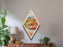 Badlands National Park Travel Poster Canvas Texture Print, Travel Decor Art, Midcentury Modern Retro Decor South Dakota Travel Art