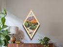 Big Bend National Park Diamond Shaped Travel Poster Canvas Art Print, Canvas Wall Art, Travel Gift, Texas Travel Art