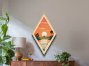 Biscayne National Park Diamond Shaped Travel Poster Canvas Art Print, Canvas Wall Art, Travel Gift, Florida Travel Art