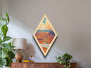 Canyonlands National Park Diamond Shaped Travel Poster Canvas Art Print, Canvas Wall Art, Travel Gift, Utah Travel Art