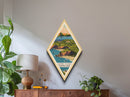 Channel Islands National Park Diamond Shaped Travel Poster Canvas Art Print, Canvas Wall Art, Travel Gift, California Travel Art