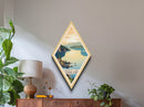 Crater Lake National Park Travel Poster Canvas Texture Print, Travel Decor Art, Midcentury Modern Retro Decor Oregon Travel Art