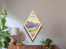 Death Valley National Park Diamond Formed Travel Poster Canvas Artwork Print, Canvas Wall Art, Travel Present, California Travel Art