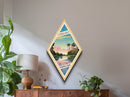 Everglades National Park Diamond Formed Travel Poster Canvas Art Print, Canvas Wall Art, Travel Present, Florida Travel Art