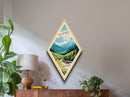 Retro Glacier National Park Travel Poster Canvas Texture Print, Travel Decor Art, Midcentury Modern Decor Montana Travel Art