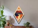Glacier Bay National Park Diamond Shaped Adventure Poster Canvas Art Print, Canvas Wall Art, Travel Present, Alaska Travel Art