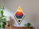 Great Smoky Mountains National Park Diamond Shaped Travel Poster Canvas Art Print, Canvas Wall Art, Travel Gift, North Carolina Travel Art