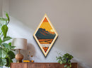 Guadalupe Mountains National Park Diamond Shaped Travel Poster Canvas Art Print, Canvas Wall Art, Travel Gift, Texas Travel Art