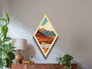 Retro Guadalupe Mountains National Park Travel Poster Canvas Texture Print, Travel Decor Art, Midcentury Modern Decor Texas Travel Art