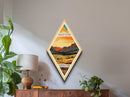 Guadalupe Mountains National Park Diamond Formed Travel Poster Wall Artwork Art Print, Canvas Wall Art, Travel Gift, Texas Travel Art