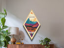Guadalupe Mountains National Park Diamond Shaped Travel Poster Wall Art Artwork Print, Canvas Wall Art, Travel Present, Texas Travel Art