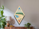 Indiana Dunes National Park Diamond-Shaped Adventure Print Canvas Art Print, Canvas Wall Art, Travel Gift, Indiana Travel Art