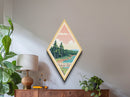 Isle Royale National Park Diamond-Shaped Travel Poster Canvas Art Print, Canvas Wall Art, Travel Gift, Michigan Travel Art
