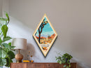 Retro Joshua Tree National Park Travel Poster Canvas Texture Print, Travel Decor Art, Midcentury Modern Decor California Travel Art