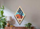 Joshua Tree National Park Diamond Shaped Travel Poster Canvas Art Print, Canvas Wall Art, Travel Gift, California Travel Art