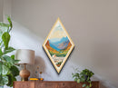 Kings Canyon National Park Diamond Shaped Travel Poster Canvas Art Print, Canvas Wall Art, Travel Gift, California Travel Art