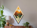 Kings Canyon National Park Diamond Shaped Travel Poster Wall Art Artwork Print, Canvas Wall Art, Travel Gift, California Travel Art