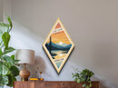 Lake Clark National Park Diamond-Shaped Travel Print Canvas Artwork Print, Canvas Wall Art, Travel Gift, Alaska Travel Art