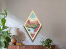 Mesa Verde National Park Diamond Shaped Travel Poster Canvas Art Print, Canvas Wall Art, Travel Gift, Colorado Travel Art