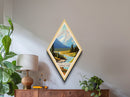 Retro North Cascades National Park Travel Poster Wall Artwork Texture Print, Travel Decor Art, Midcentury Modern Decor Washington Travel Art