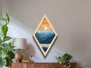 Olympic National Park Diamond Shaped Travel Poster Canvas Art Print, Canvas Wall Art, Travel Gift, Washington Travel Art