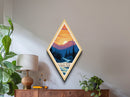 Olympic National Park Diamond Shaped Adventure Poster Canvas Art Print, Canvas Wall Art, Travel Present, Washington Travel Art