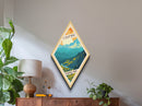 Olympic National Park Travel Print Wall Artwork Texture Print, Travel Decor Art, Midcentury Modern Retro Decor Washington Travel Art