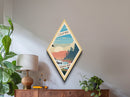 Olympic National Park Diamond Formed Travel Print Canvas Art Print, Canvas Wall Art, Travel Gift, Washington Travel Art