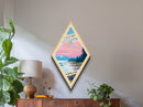 Olympic National Park Diamond Formed Travel Poster Canvas Art Print, Canvas Wall Art, Travel Gift, Washington Travel Art