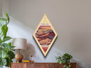 Petrified Forest National Park Diamond Shaped Travel Poster Canvas Art Print, Canvas Wall Art, Travel Gift, Arizona Travel Art