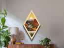Pinnacles National Park Diamond Shaped Travel Poster Canvas Art Print, Canvas Wall Art, Travel Gift, California Travel Art