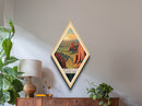 Pinnacles National Park Travel Poster Canvas Texture Print, Travel Decor Art, Midcentury Modern Retro Decor California Travel Art